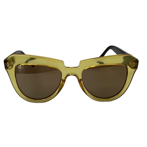 KOMONO Sunglasses Stella Cider Black Yellow NEW cat eye - Picture 5 of 9